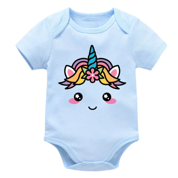 Unicorn Rainbow Horn Bodysuit Baby Onesie