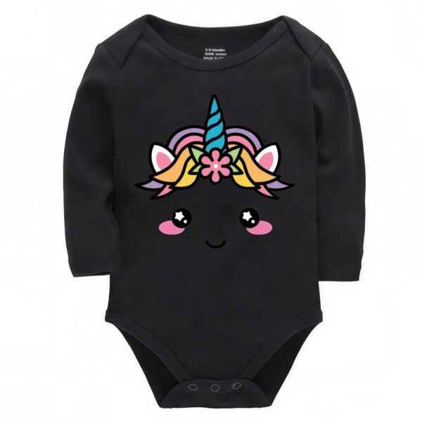 Unicorn Rainbow Horn Bodysuit Baby Onesie
