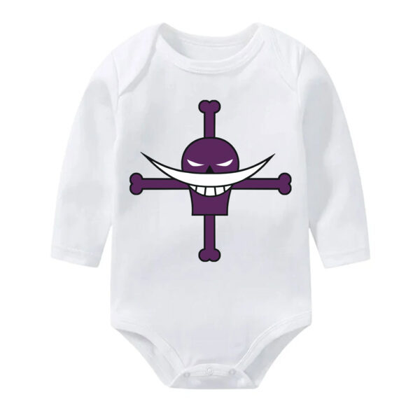 Whitebeard Jolly Roger Bodysuit Baby Onesie Cotton