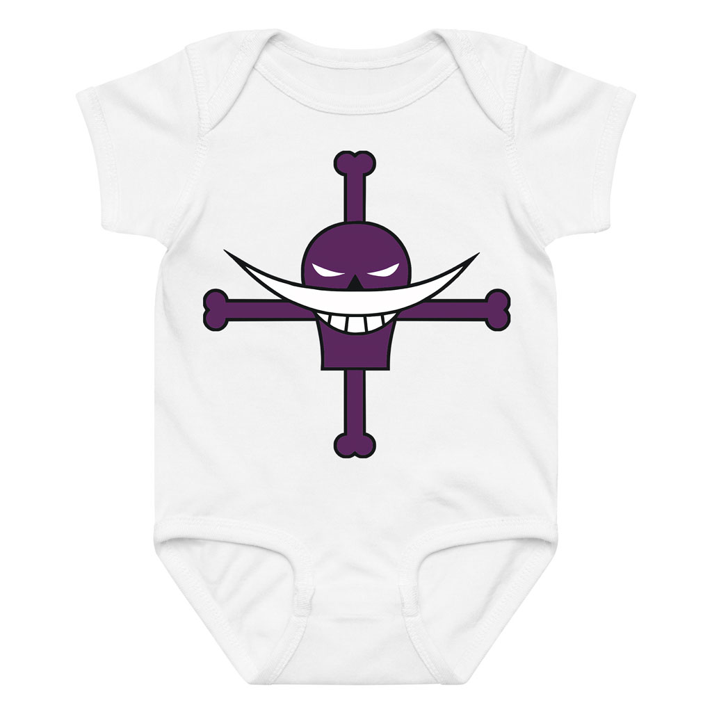 Whitebeard Jolly Roger Bodysuit Baby Onesie Cotton 9 Whitebeard Jolly Roger Bodysuit Baby Onesie Cotton