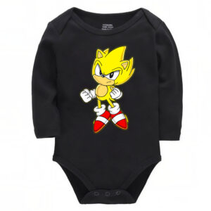 Yellow Sonic Long Sleeve Bodysuit Baby Short Sleeve