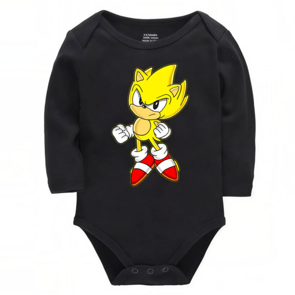 Yellow Sonic Long Sleeve Bodysuit Baby Short Sleeve