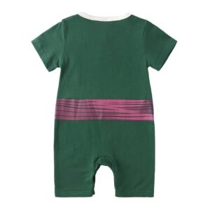 Zoro Cosplay Outfit Baby Bodysuit Newborn Short Sleeve