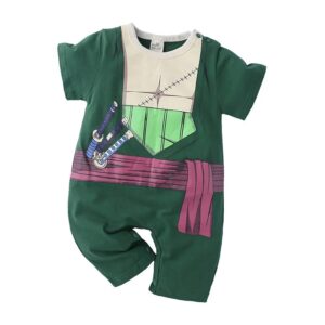 Zoro Cosplay Outfit Baby Bodysuit Newborn Short Sleeve