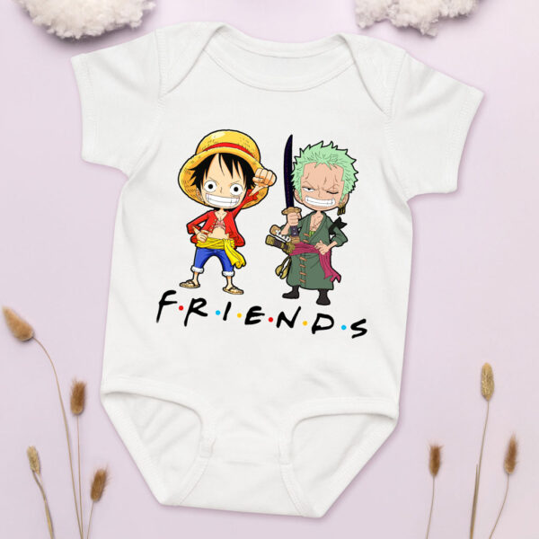 Zoro and Luffy Best Friends Baby Onesies Girl Boy