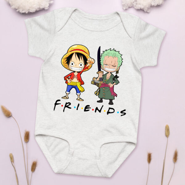 Zoro and Luffy Best Friends Baby Onesies Girl Boy
