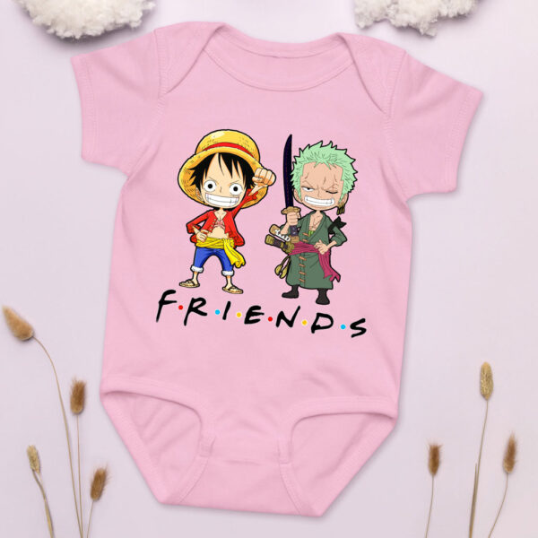 Zoro and Luffy Best Friends Baby Onesies Girl Boy
