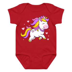 Adorable Pink & Yellow Mane Unicorn Onesie Newborn