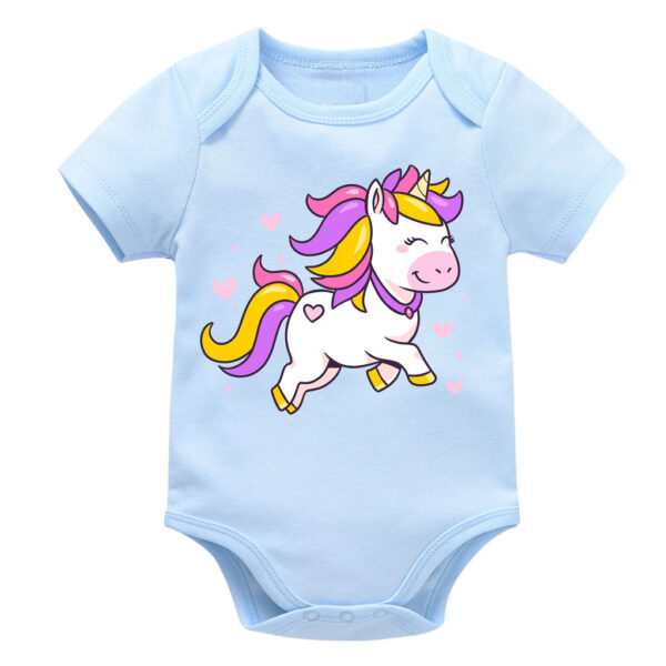 Adorable Pink & Yellow Mane Unicorn Onesie Newborn
