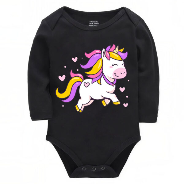 Adorable Pink & Yellow Mane Unicorn Onesie Newborn