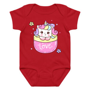 Cute Love Babyunicorn Infant Bodysuits 0-24M