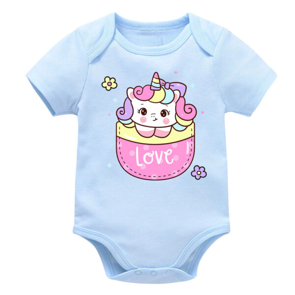 Cute Love Babyunicorn Infant Bodysuits 0-24M