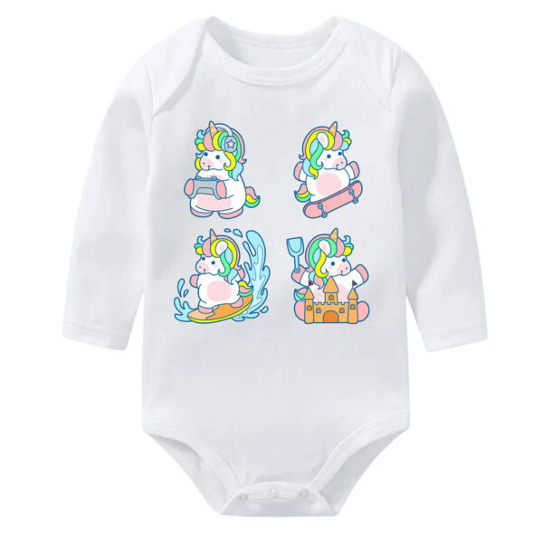 Cute Multiactivity Cartoon Infant Unicorn Onesie
