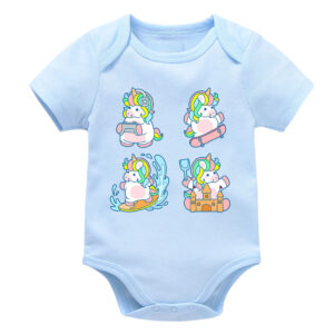 Cute Multiactivity Cartoon Infant Unicorn Onesie