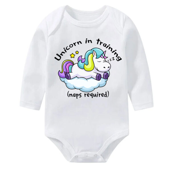 Funny “Unicorn in Training” Bodysuit Baby Onesie