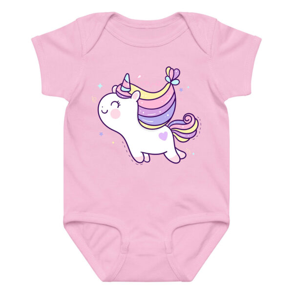 Love & Rainbow Unicorn Newborn Onesie Bodysuit