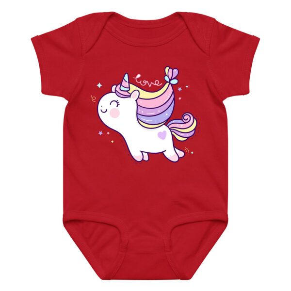 Love & Rainbow Unicorn Newborn Onesie Bodysuit