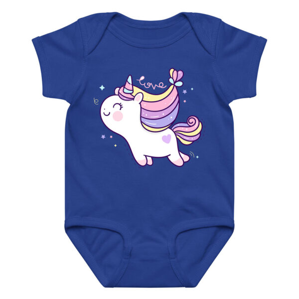 Love & Rainbow Unicorn Newborn Onesie Bodysuit