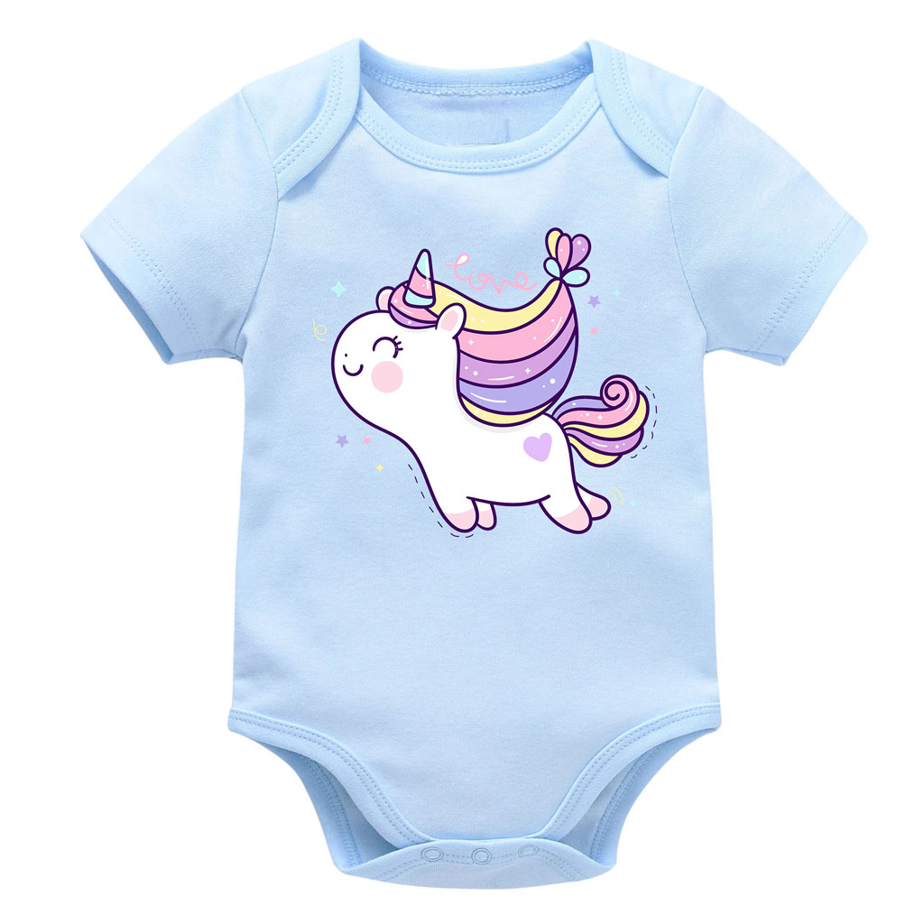 Love & Rainbow Unicorn Newborn Onesie Bodysuit 11 Love & Rainbow Unicorn Newborn Onesie Bodysuit