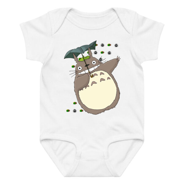 Susuwatari and Totoro with Umbrella Baby Clothes Onesie