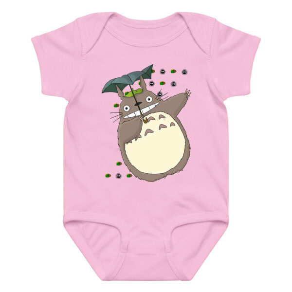 Susuwatari and Totoro with Umbrella Baby Clothes Onesie