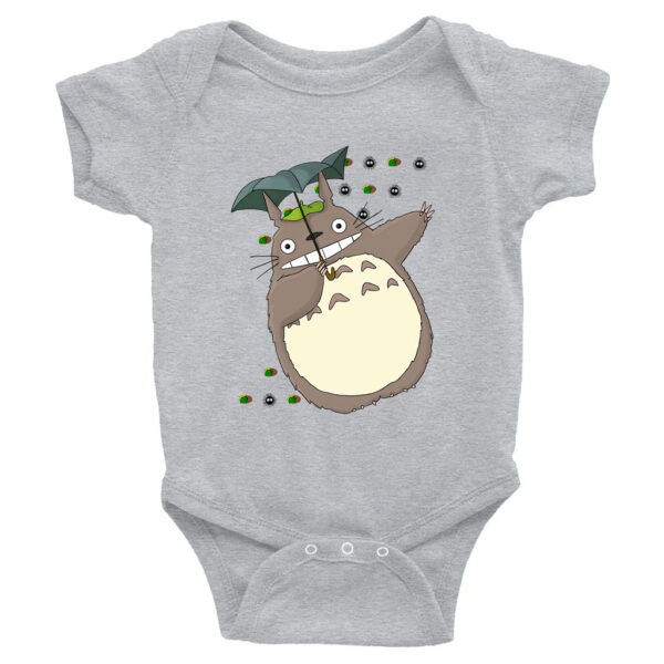 Susuwatari and Totoro with Umbrella Baby Clothes Onesie