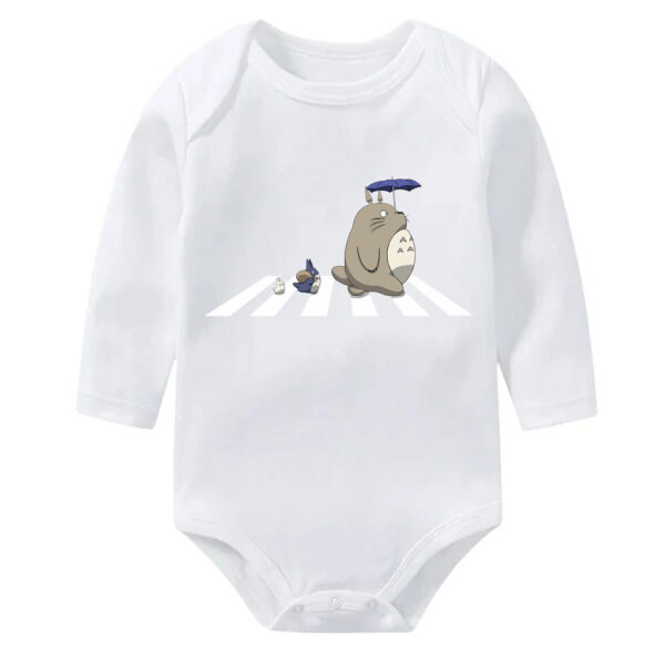 Totoro Family Crossing Newborn Clothes Onesie Long, Short Sleeves