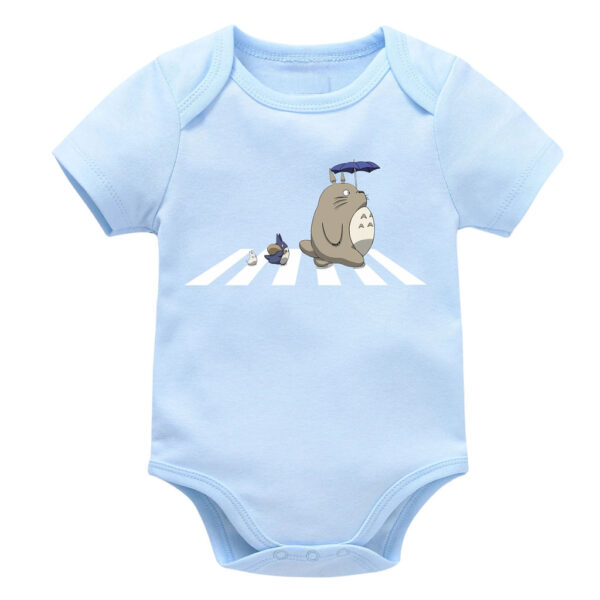 Totoro Family Crossing Newborn Clothes Onesie Long, Short Sleeves
