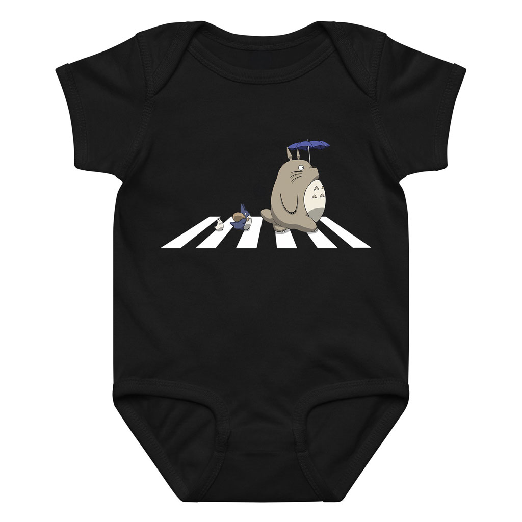 Totoro Family Crossing Newborn Clothes Onesie Long, Short Sleeves 11 Totoro Family Crossing Newborn Clothes Onesie Long, Short Sleeves
