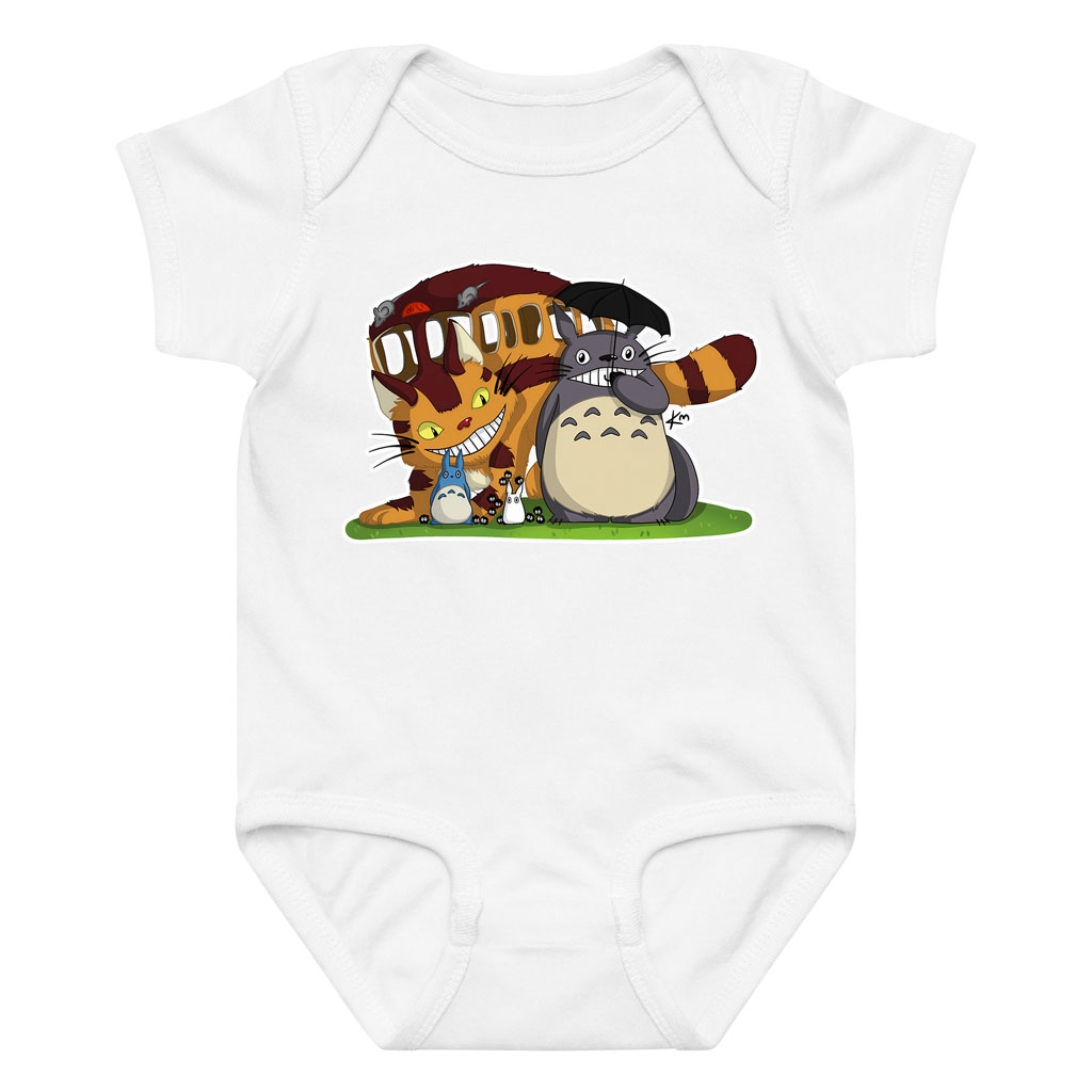 Totoro and Catbus Baby Onesie Cute Ghibli Design 10 Totoro and Catbus Baby Onesie Cute Ghibli Design
