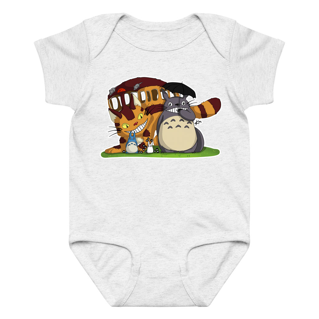Totoro and Catbus Baby Onesie Cute Ghibli Design 9 Totoro and Catbus Baby Onesie Cute Ghibli Design