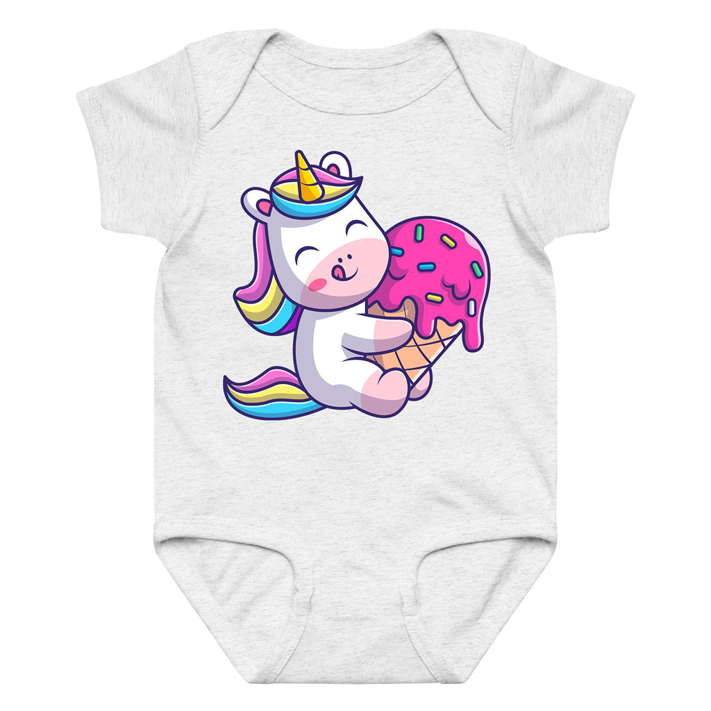 Unicorn Cute Ice Cream Lover Babies Unicorn Onesie Long/Short Sleeve 10 Unicorn Cute Ice Cream Lover Babies Unicorn Onesie LongShort Sleeve